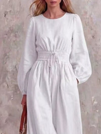 Smocked Waist Long-Sleeve Jumpsuit 101001514200781 49 Affordable Fashion Under $100 Jerry's Apparel 