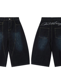 Men's Oversized Wide-Leg Denim Shorts