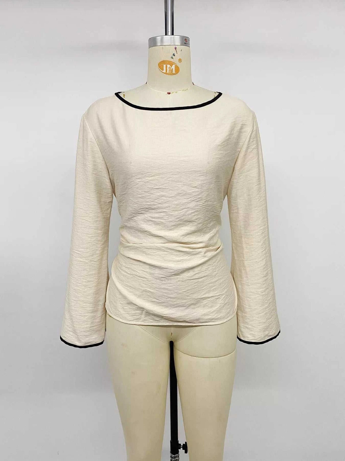 Contrast Trim Flare Sleeve Blouse 100100839982212 27 Affordable Fashion Under $100 Jerry's Apparel 