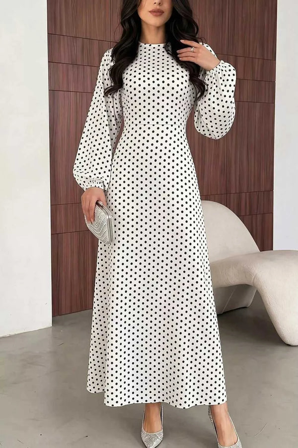 Polka Dot Long Sleeve Maxi Dress 101001469171625 35 Affordable Fashion Under $100 Jerry's Apparel 