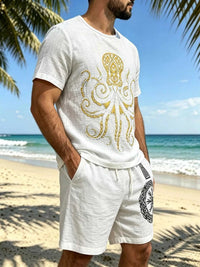 Men's Full Size Round Neck Tee and Shorts Set Plus Size 100400477639442 40 Affordable Fashion Under $100 Jerry's Apparel 