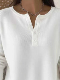Full Size Button Detail Ribbed Knit Sweater Plus Size 101002670743081 41 Affordable Fashion Under $100 Jerry's Apparel 
