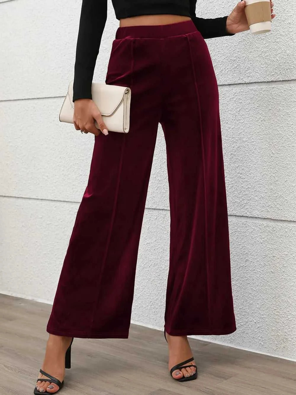 Elastic Waist Wide Leg Pants 100100754211419 23 Affordable Fashion Under $100 Jerry's Apparel 