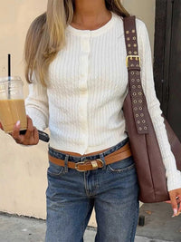Cable-Knit Button-Down Cardigan 101002819767216 59 Affordable Fashion Under $100 Jerry's Apparel 