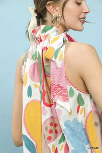 Umgee Multi-Color Floral Halter Neck Boho Top 100100588131058 47 Affordable Fashion Under $100 Jerry's Apparel 