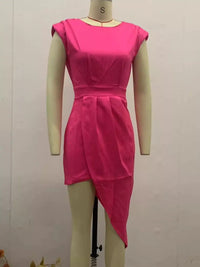 Full Size Elegant Asymmetrical Backless Pleated Dress Plus Size 101001993790464 70 Affordable Fashion Under $100 Jerry's Apparel 