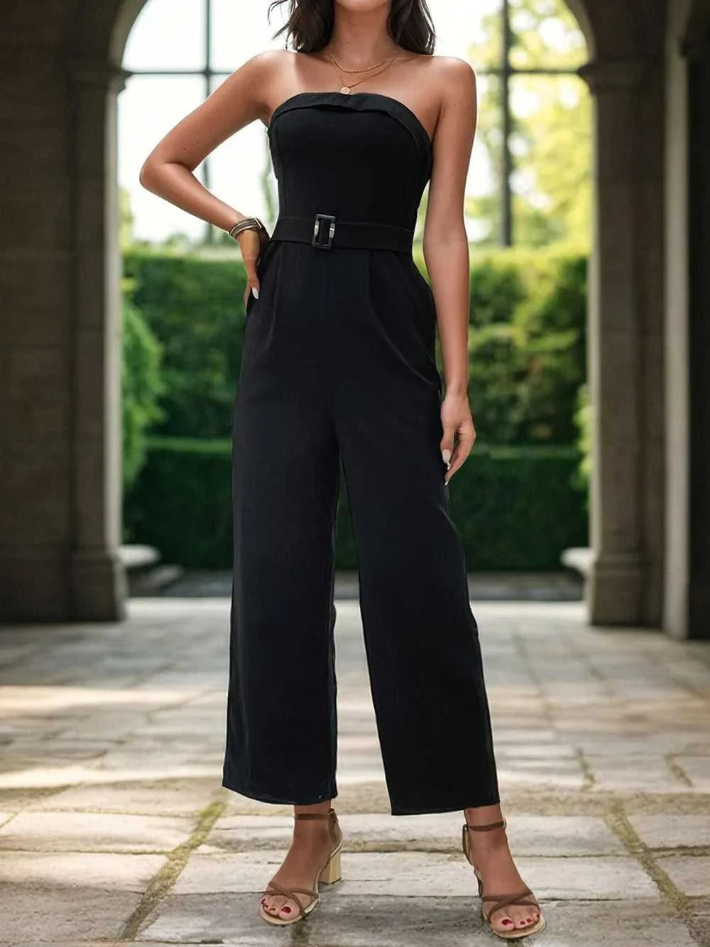Perfee Tube Jumpsuit with Pockets 100100947501782 36 Affordable Fashion Under $100 Jerry's Apparel 