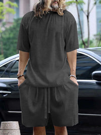 Men's Full Size Round Neck Short Sleeve Top and Shorts Set Plus Size 100400436735405 35 Affordable Fashion Under $100 Jerry's Apparel 