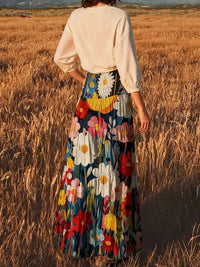 Floral Print High-Waisted Maxi Skirt 101001336112504 33 Affordable Fashion Under $100 Jerry's Apparel 
