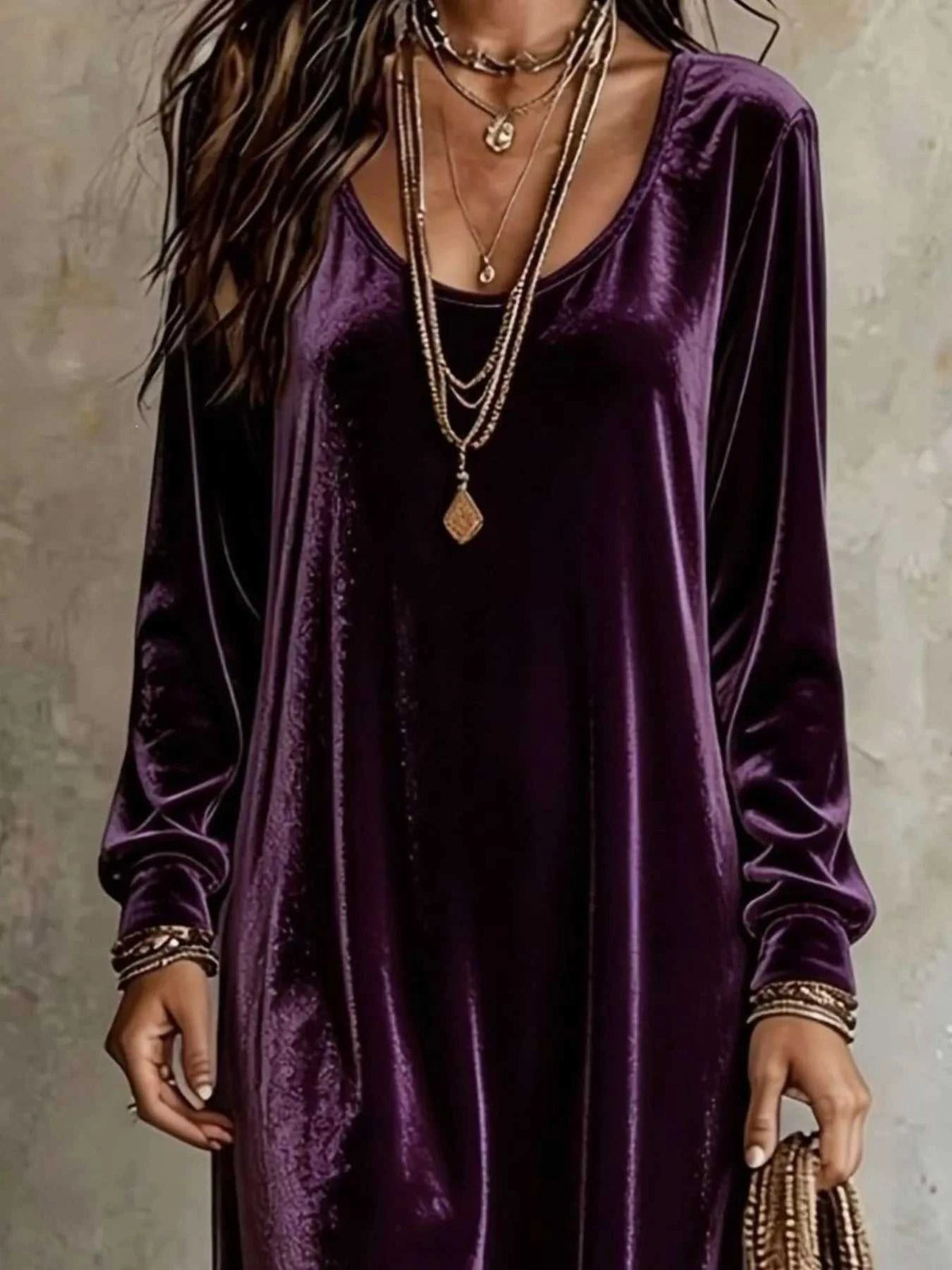 Velvet Maxi Dress with Flowy Hem 100100506619632 27 Affordable Fashion Under $100 Jerry's Apparel 