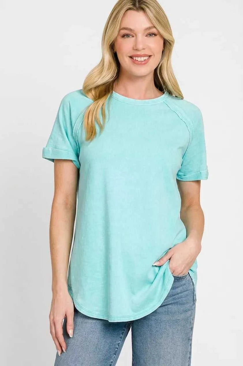 Zenana French Terry Washed Curved Hem Top 100100522581353 25 Affordable Fashion Under $100 Jerry's Apparel 