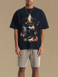 Men's Graphic Round Neck Half Sleeve T-Shirt