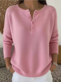 Full Size Button Detail Ribbed Knit Sweater Plus Size 101002670743081 41 Affordable Fashion Under $100 Jerry's Apparel 