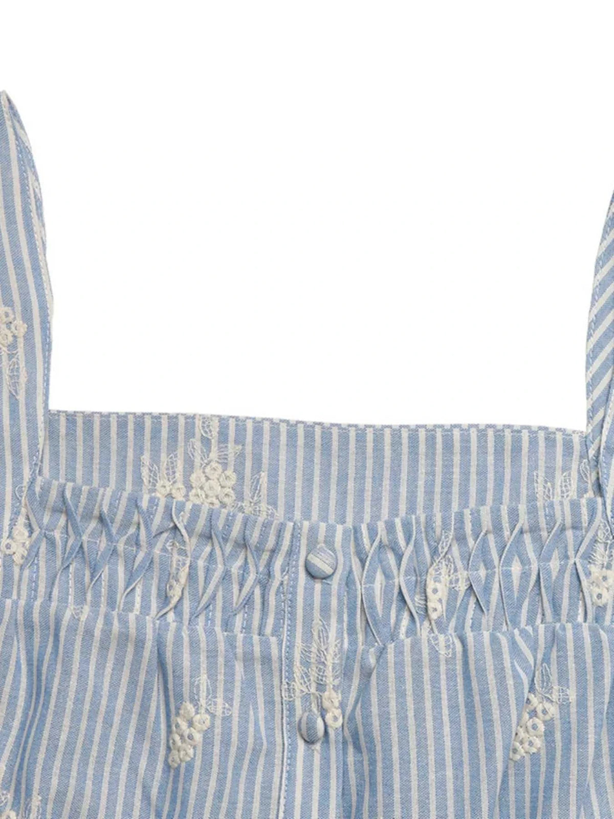 Striped Embroidered Ruffle Sleeve Blouse 100100769903290 43 Affordable Fashion Under $100 Jerry's Apparel 