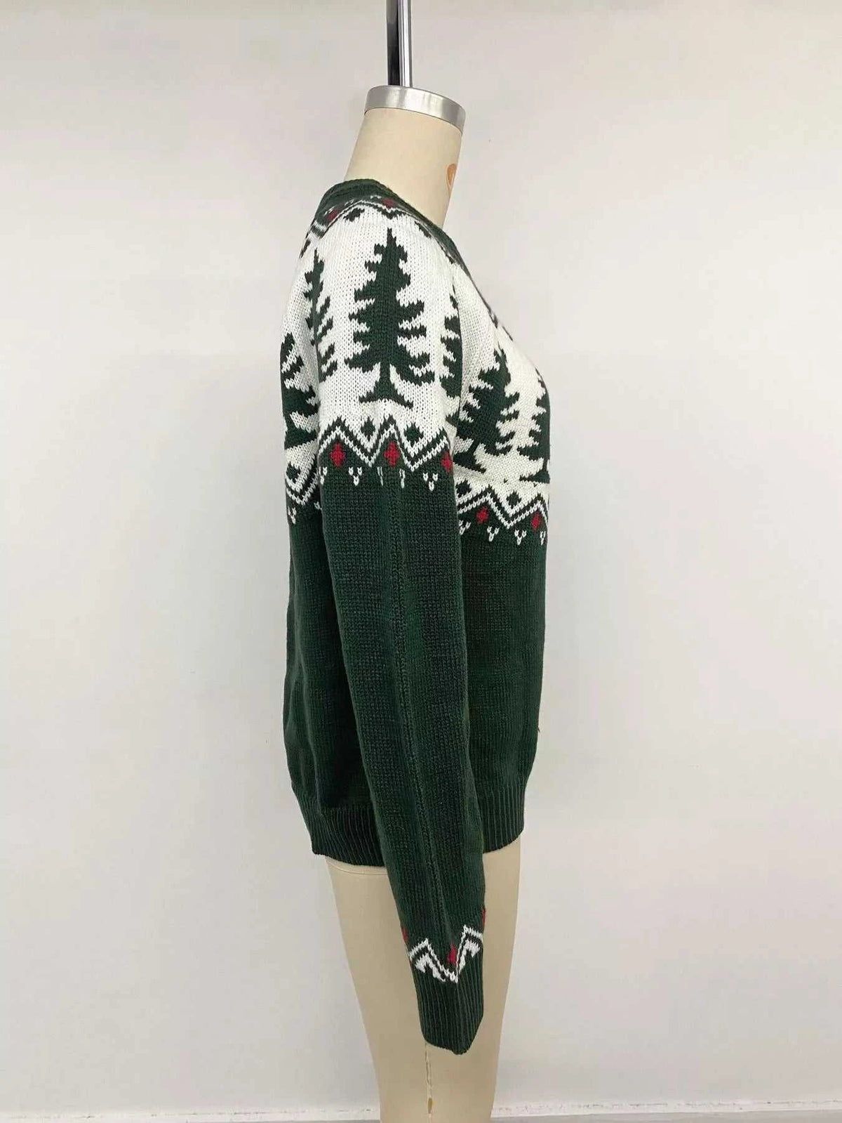 Christmas Tree Pattern Round Neck Sweater 101002229661667 54 Affordable Fashion Under $100 Jerry's Apparel 
