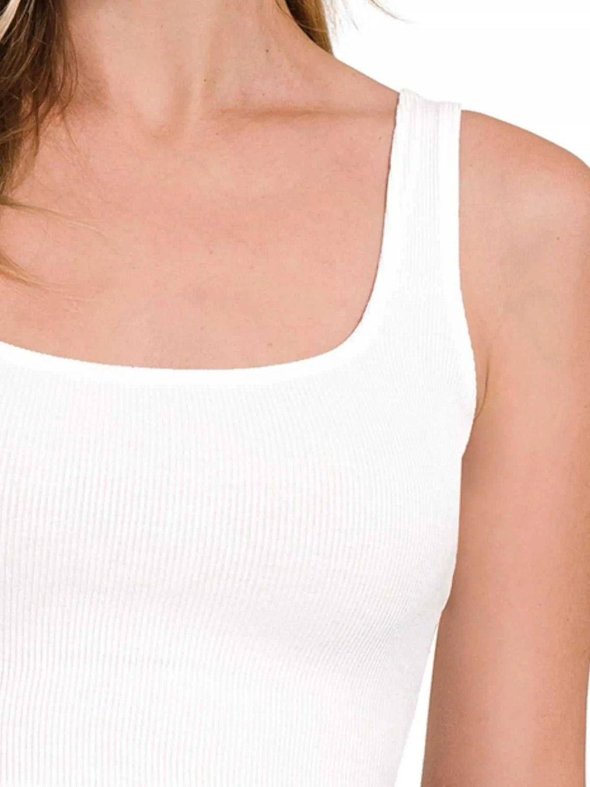 Zenana Ribbed Rayon Square Neck Brami 100100080031718 18 Affordable Fashion Under $100 Jerry's Apparel 