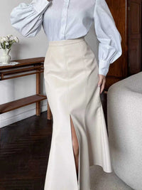 Slit Mermaid Midi Skirt 100100884632830 49 Affordable Fashion Under $100 Jerry's Apparel 