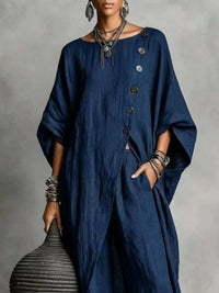 Full Size Asymmetric Button-Down Top and Wide-Leg Pants Set Plus Size 101001667815182 65 Affordable Fashion Under $100 Jerry's Apparel 