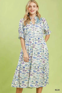 Umgee Print Tiered Midi Dress 100100265961941 66 Affordable Fashion Under $100 Jerry's Apparel 