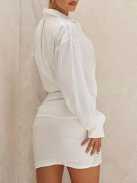 Deep V-Neck Ruched Asymmetrical Mini Dress 101001265190615 44 Affordable Fashion Under $100 Jerry's Apparel 