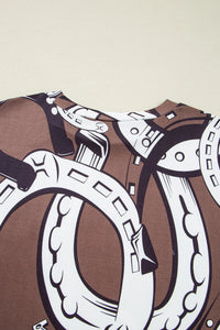 Printed Round Neck Short Sleeve T-Shirt