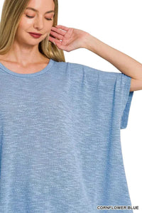 Zenana Oversized Slub Hacci Top 100100515322041 21 Jerry's Apparel 
