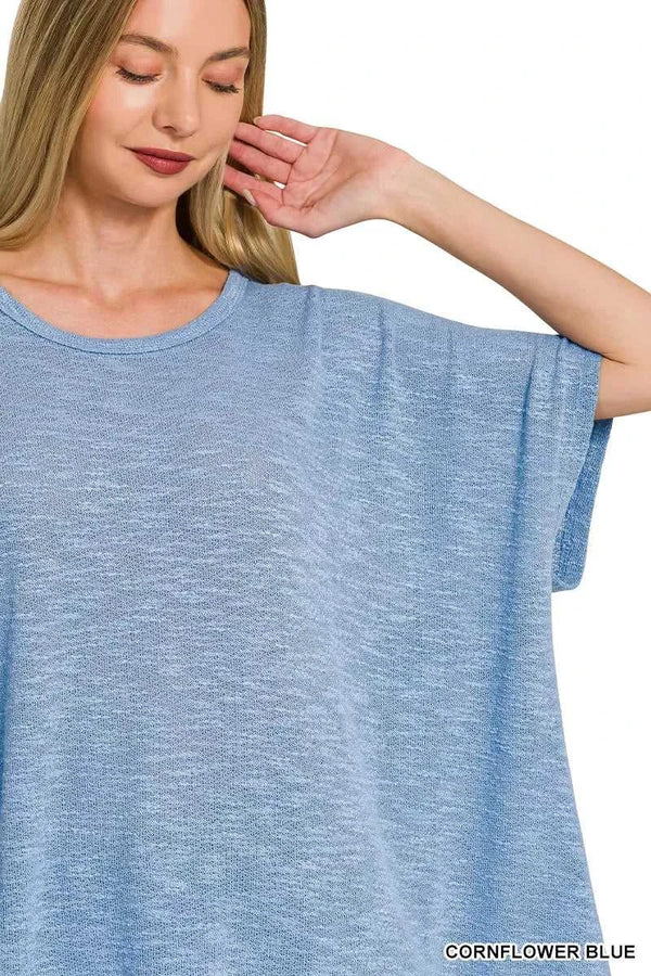 Zenana Oversized Slub Hacci Top 100100515322041 21 Jerry's Apparel 