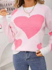 Valentine's Day Heart Crew Neck Sweater 100100296017651 48 Affordable Fashion Under $100 Jerry's Apparel 
