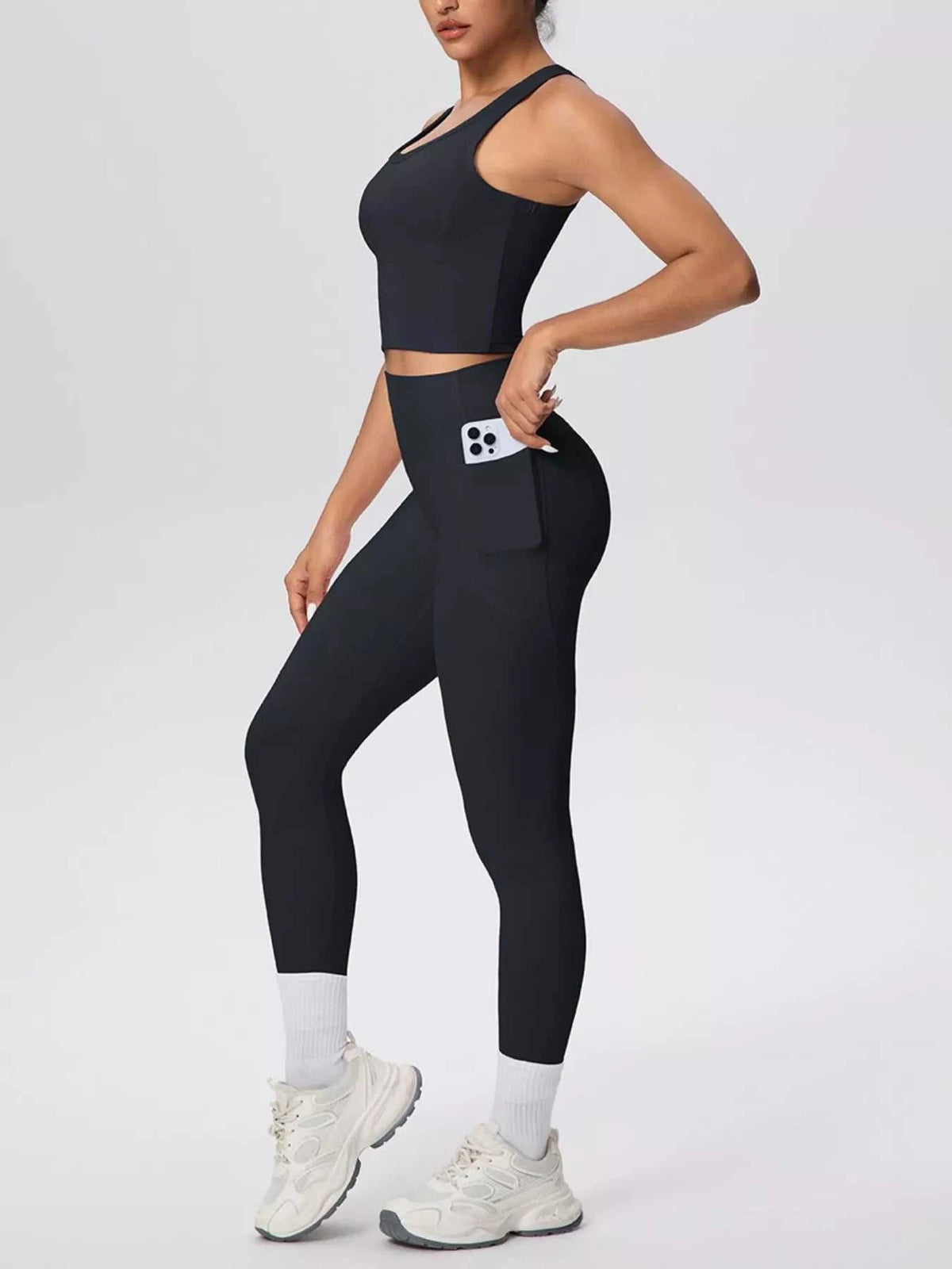 Scoop Neck Tank and High-Waisted Leggings Active Set 101006388543899 85 Affordable Fashion Under $100 Jerry's Apparel 