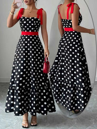 Polka Dot Tie Strap Maxi Dress 100100434641538 37 Gifts for Her Jerry's Apparel 