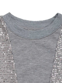 Sequin Round Neck Dropped Shoulder Sweatshirt 100100512268059 32 Affordable Fashion Under $100 Jerry's Apparel 
