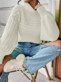 Textured Knit Turtleneck Long Sleeve Sweater 100100565063605 26 Affordable Fashion Under $100 Jerry's Apparel 