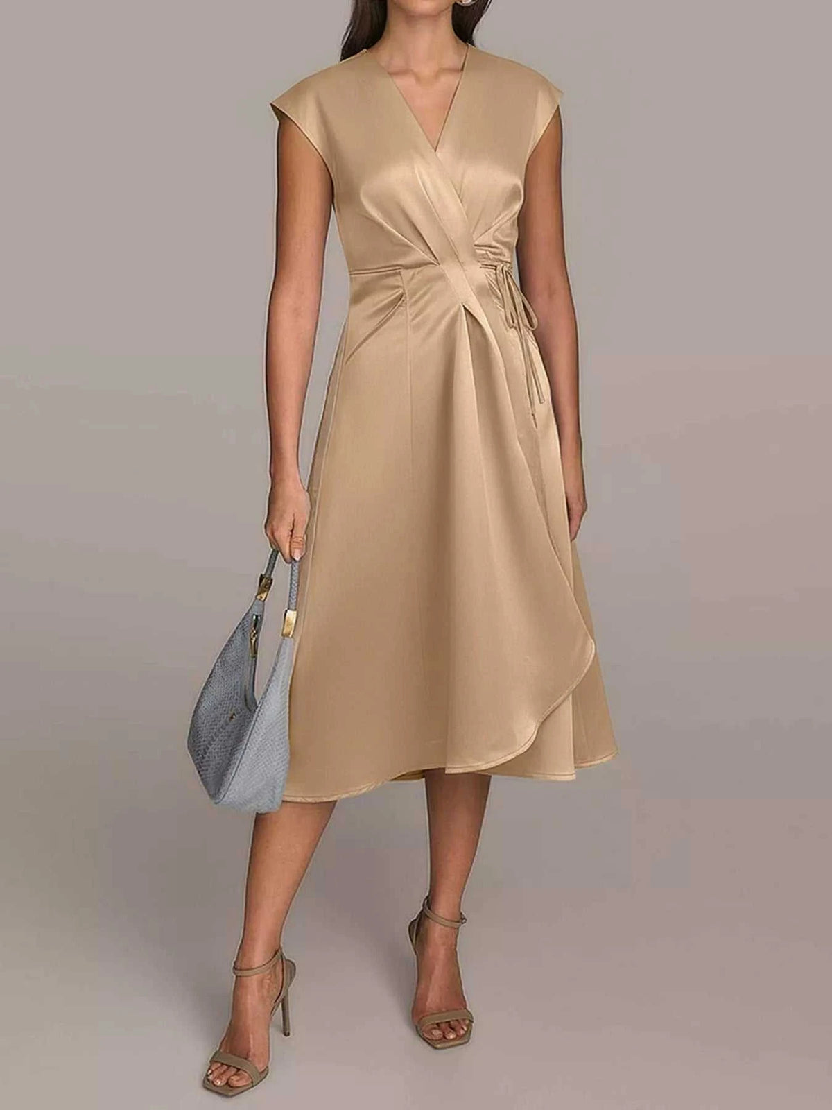 Satin Wrap Midi Dress with Pockets 100100281166734 42 Affordable Fashion Under $100 Jerry's Apparel 