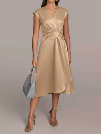 Satin Wrap Midi Dress with Pockets 100100281166734 42 Affordable Fashion Under $100 Jerry's Apparel 