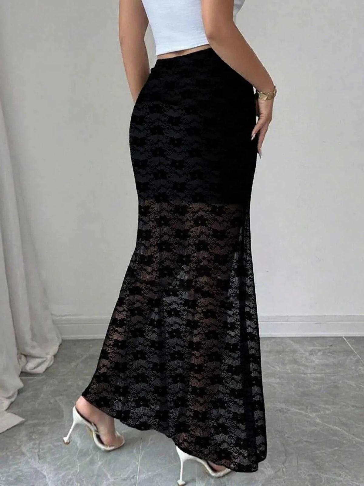 Plus Size Elegant Lace Mermaid Sheer Skirt 100100690197262 41 Affordable Fashion Under $100 Jerry's Apparel 