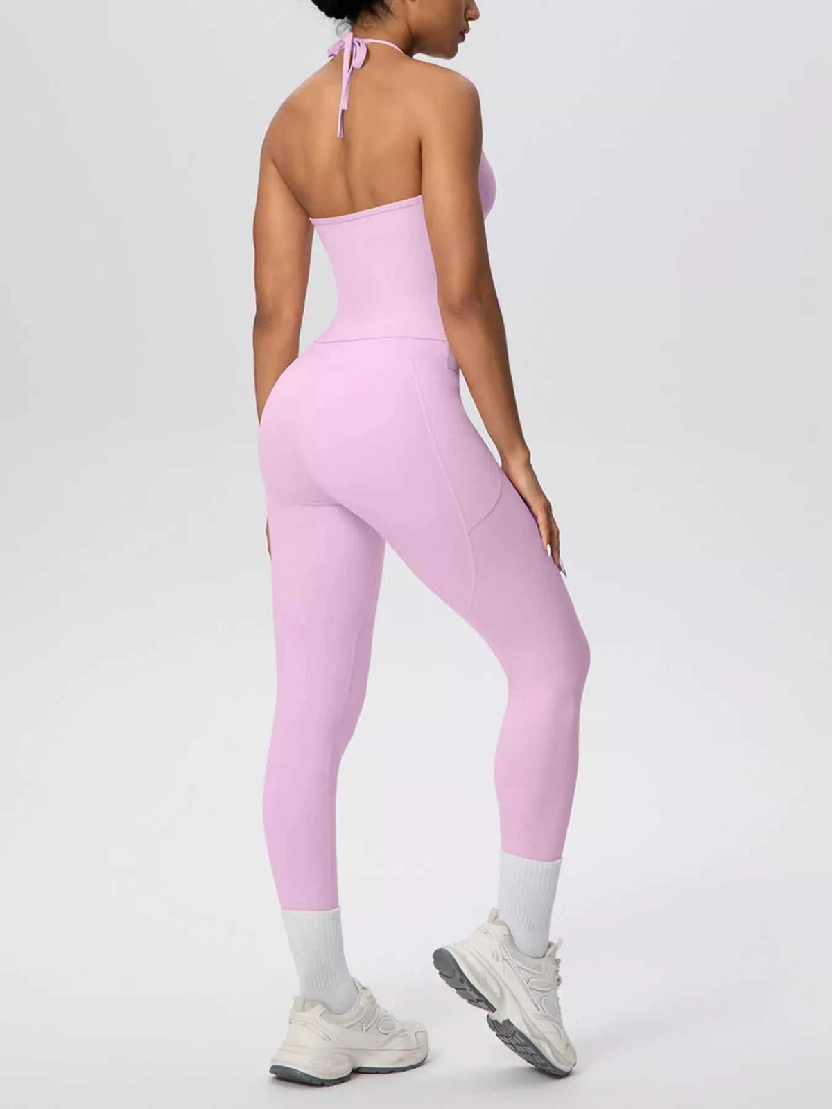 Halter Neck Cami and High-Waisted Leggings Active Set 101006856970414 89 Affordable Fashion Under $100 Jerry's Apparel 