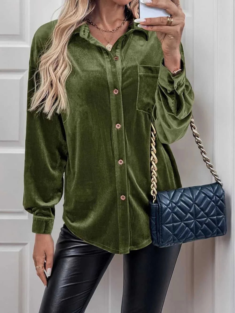 Perfee Button Up Long Sleeve Shirt 100100617645761 46 Affordable Fashion Under $100 Jerry's Apparel 
