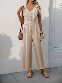 V-Neck Wide Leg Jumpsuit 100100018701016 32 Affordable Fashion Under $100 Jerry's Apparel 