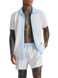Men's Full Size Collared Neck Short Sleeve Top and Shorts Set Plus Size 100400325473808 40 Affordable Fashion Under $100 Jerry's Apparel 