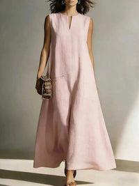 Full Size Notched Sleeveless Maxi Dress Plus Size 100100975553560 32 Affordable Fashion Under $100 Jerry's Apparel 
