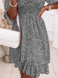 Full Size Ruffled Hem Floral Dress Plus Size