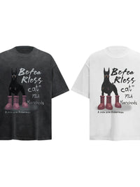 Men's Dog Short Sleeve Oversized T-Shirt