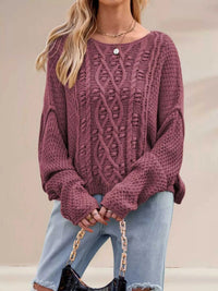 Cable Knit Dropped Shoulder Sweater 100100337070242 47 Affordable Fashion Under $100 Jerry's Apparel 