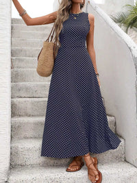 Sleeveless Polka Dot Maxi Dress 100100510800642 32 Gifts for Her Jerry's Apparel 