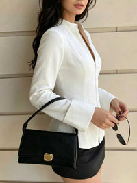 Zip Up Long Sleeve Top 100100367803368 45 Affordable Fashion Under $100 Jerry's Apparel 
