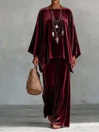 Full Size Asymmetrical Top and Wide Leg Pants Set Plus Size 101001927528588 54 Affordable Fashion Under $100 Jerry's Apparel 