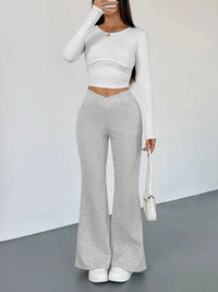High Waisted Flare Leg Pants 100100881117158 33 Affordable Fashion Under $100 Jerry's Apparel 