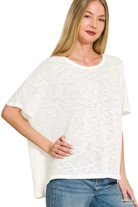 Zenana Oversized Slub Hacci Top 100100529662707 21 Affordable Fashion Under $100 Jerry's Apparel 