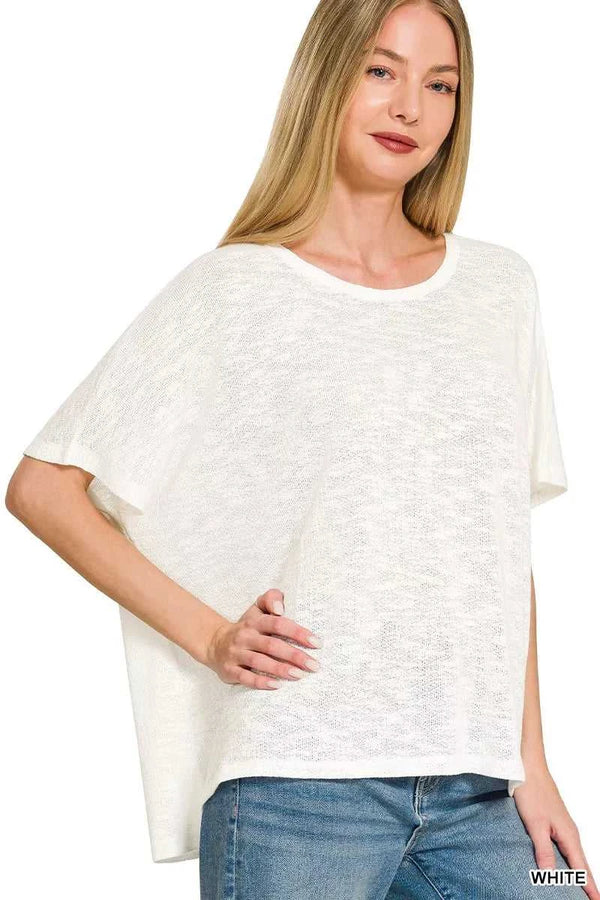 Zenana Oversized Slub Hacci Top 100100529662707 21 Affordable Fashion Under $100 Jerry's Apparel 