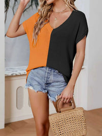 V-Neck Short Sleeve Casual T-Shirt 100100709361116 43 Affordable Fashion Under $100 Jerry's Apparel 
